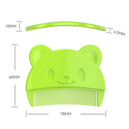 Baby grooming set featuring a natural wood soft hairbrush and comb for newborn hair.