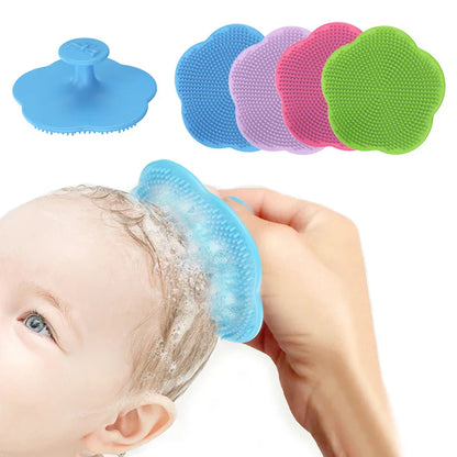 Newborn baby hair brush with natural bristles and fine-toothed comb for sensitive scalps.