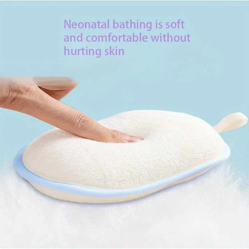 Newborn care bath sponge, soft animal cartoon scrub for a gentle and fun toddler bath experience