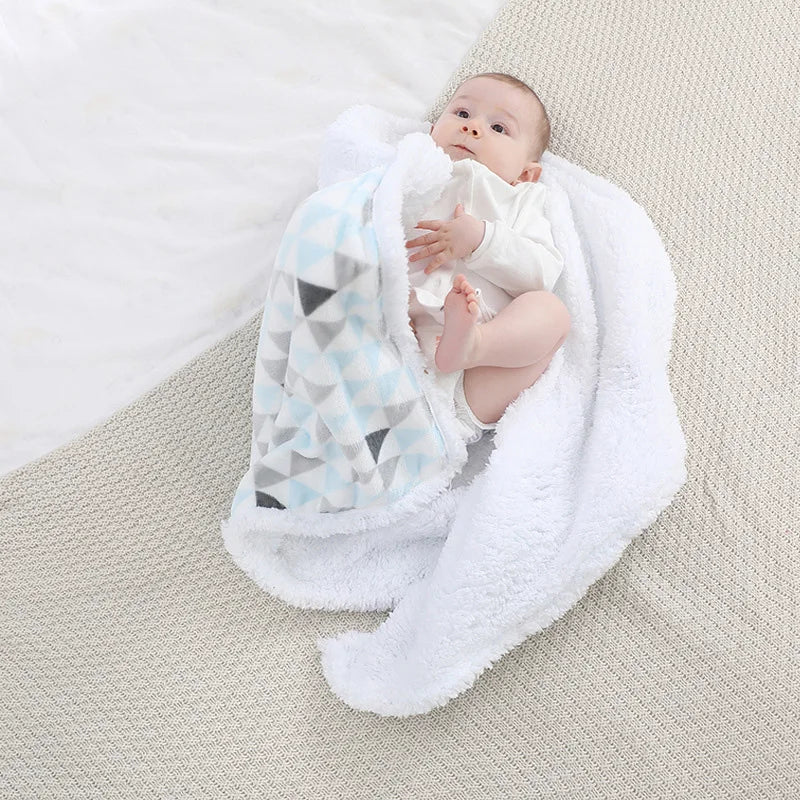 Coral fleece baby blanket, a must-have newborn essential.