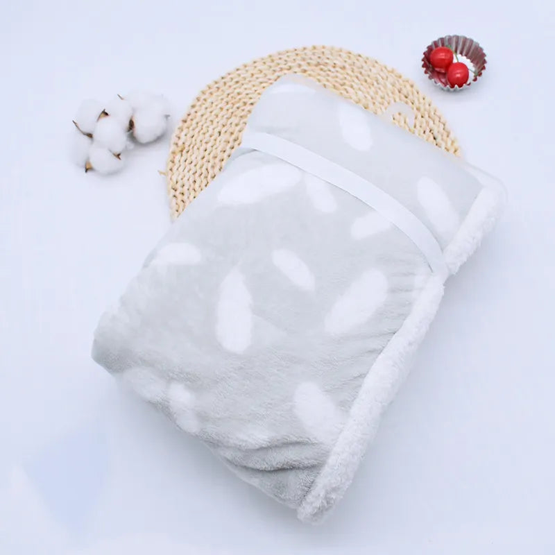 Lightweight yet warm fleece toddler blanket for home or travel.