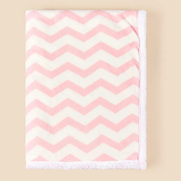 High-quality fleece infant blanket, a perfect baby shower gift.