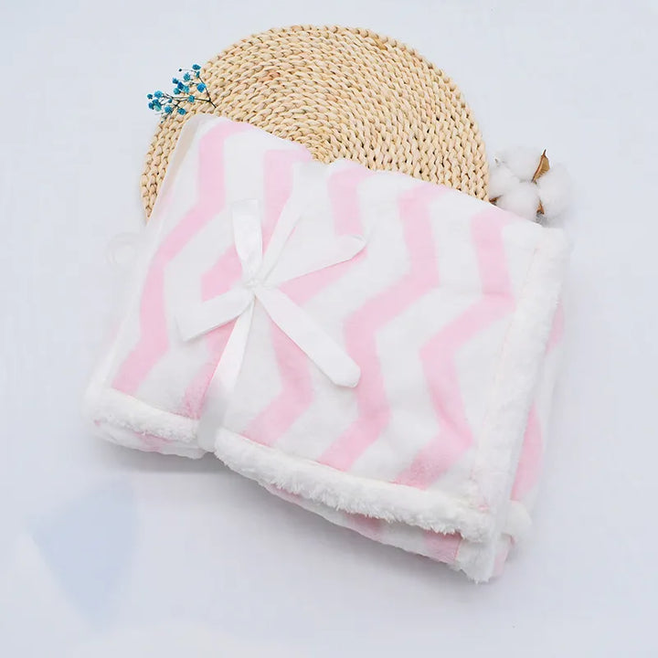 Durable fleece baby blanket for strollers, cribs, and everyday use.
