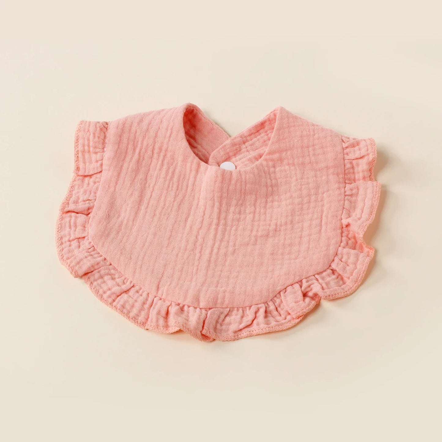 Set of multi-colored cotton baby bibs, designed for feeding ease and comfort during walking practice.
