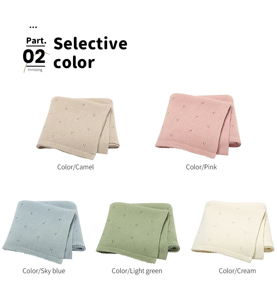 Modern soft cotton baby blanket, stylish and practical for new parents & newborns.