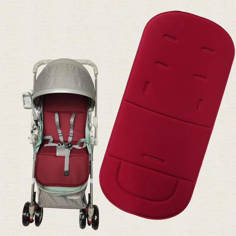 Baby stroller liner pad, white cotton, adding comfort to pushchair