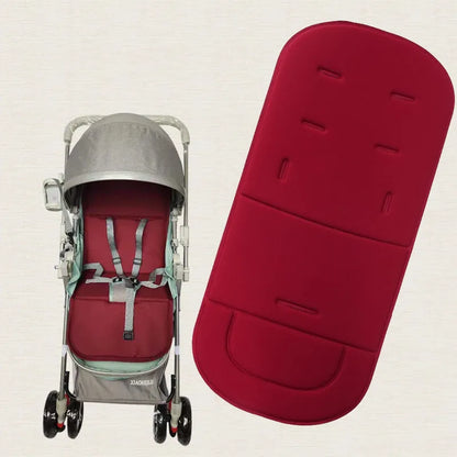 Baby stroller liner pad, white cotton, adding comfort to pushchair