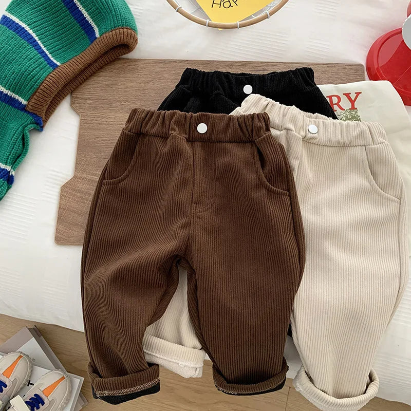 Baby clothing: soft cotton elastic waist pants, great for layering