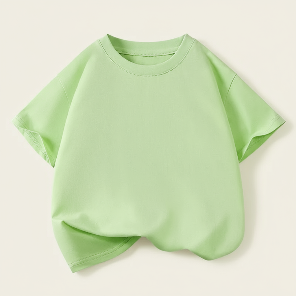 Premium cotton t-shirt for children, soft, breathable, and comfortable
