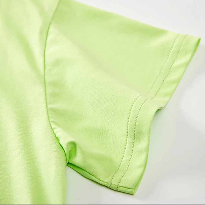 Boys and girls casual cotton t-shirt, plain and breathable, comfortable fit