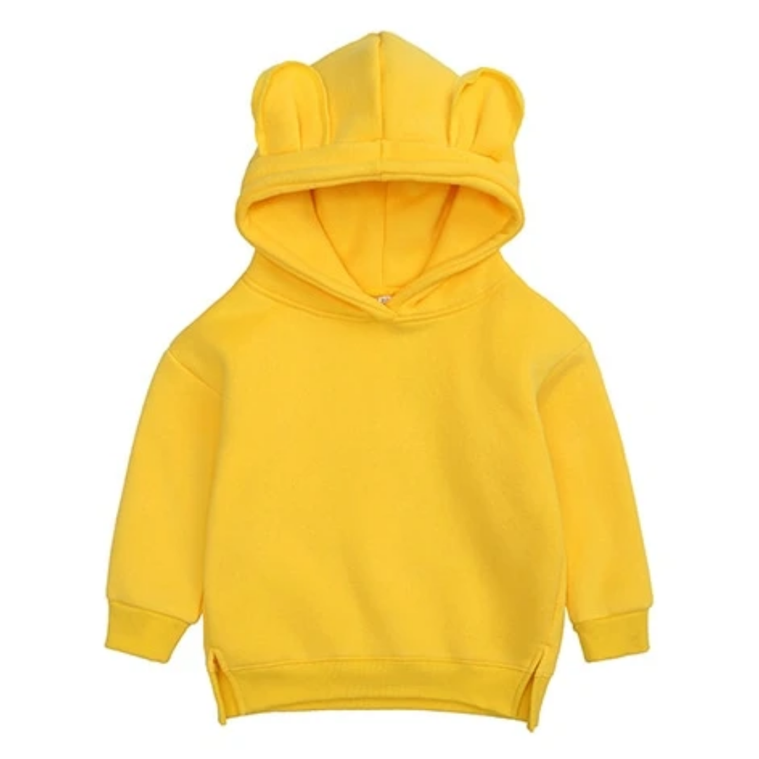 Light blue cotton cartoon ear adult hoodie, perfect for cozy fall fashion and everyday comfort