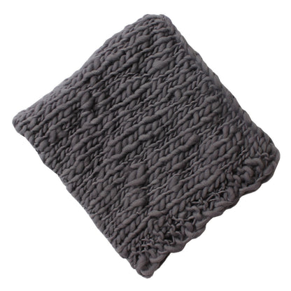 Cream crochet baby blanket, essential newborn prop for professional studios.