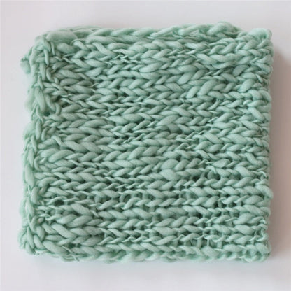 Soft cotton blend newborn blanket, perfect for comfortable baby photography.