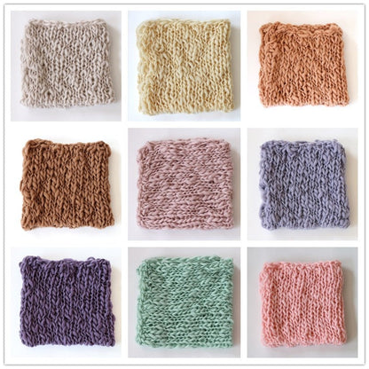 Photography prop: delicate cream crochet blanket for newborn portraits.