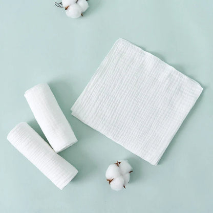 Close-up of breathable cotton gauze fabric of an eco-friendly baby diaper