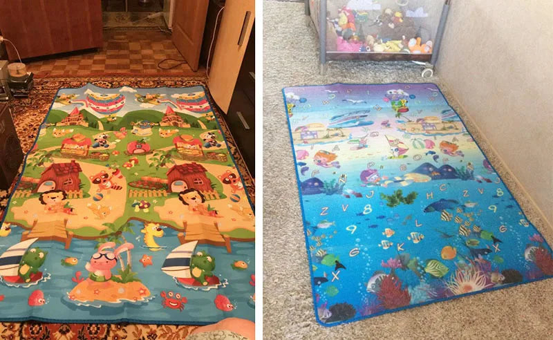 Soft home play rug for babies, a waterproof EVA foam puzzle mat for safe floor play.