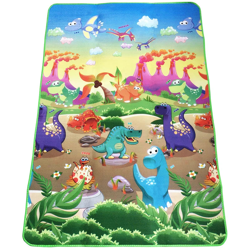 Colorful EVA foam play rug for babies, featuring interlocking puzzle pieces for easy assembly.