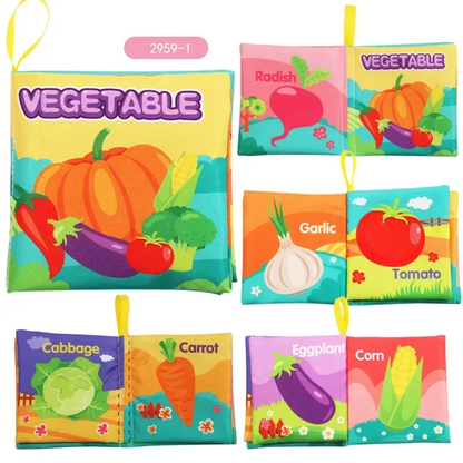 Stack of multiple soft fabric books, durable and educational sensory toys for toddlers