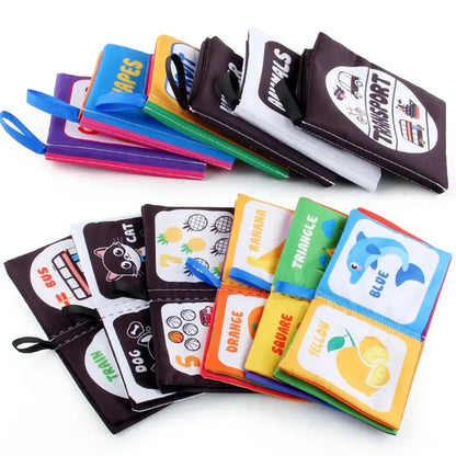 Unisex kids soft baby activity book with crinkly pages and rattle sounds for infants