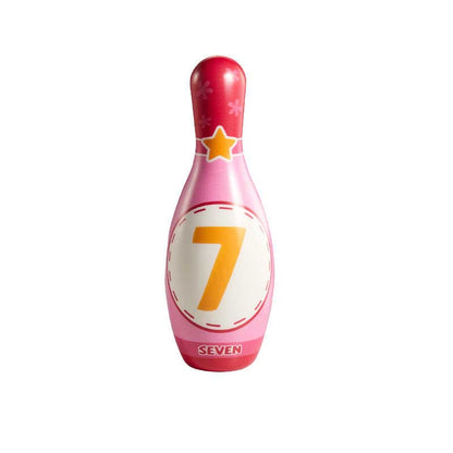 Indoor soft bowling set for children, brightly colored pins, great for learning numbers.