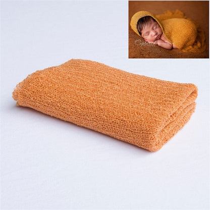 Beautifully crafted knitted baby photography prop, enhancing infant portrait shots