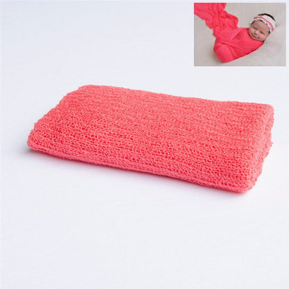 Delicate knitted wrap, designed to make newborn photography comfortable and stylish