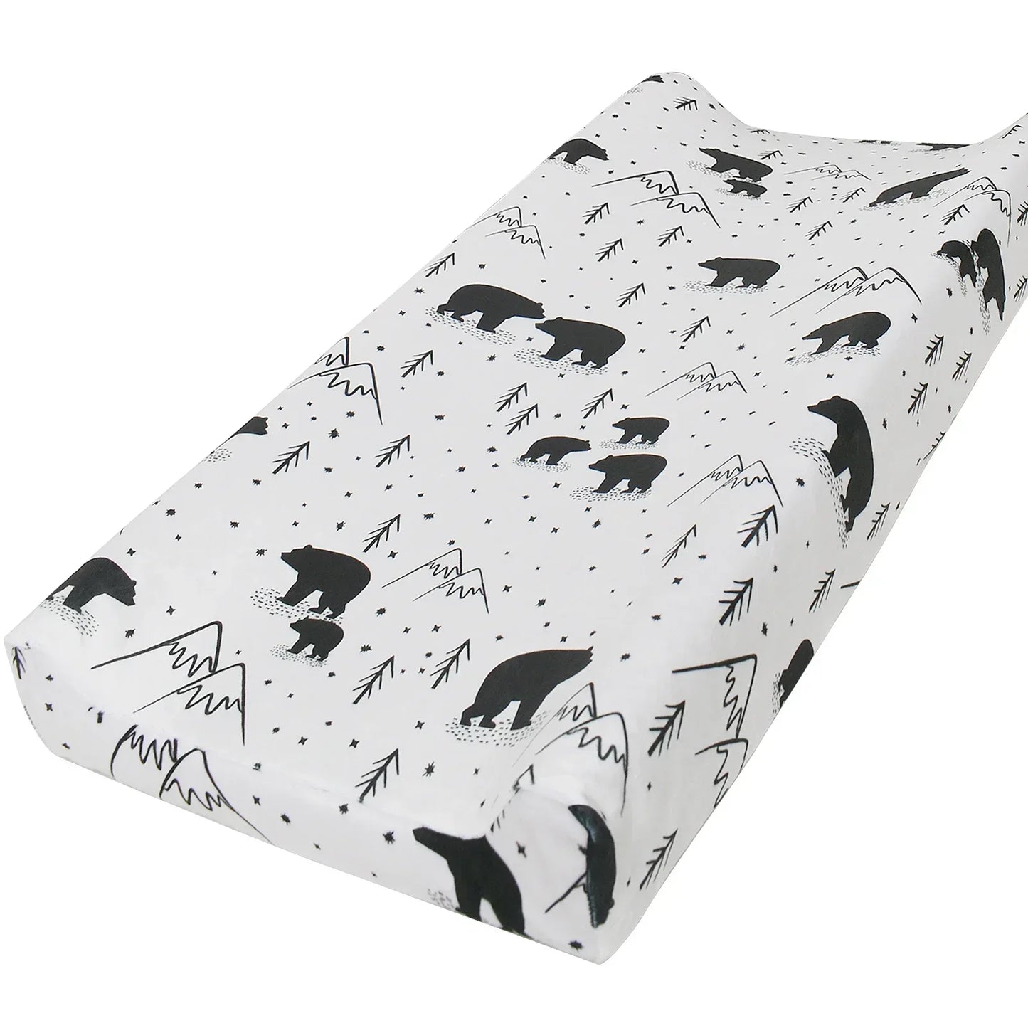 Blue dinosaur print soft minky changing pad cover, fits standard changing pads, easy wash.