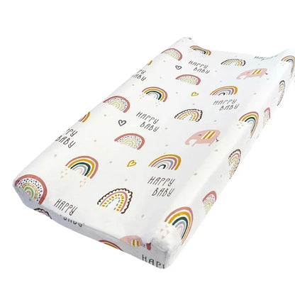 Adorable yellow duck print minky changing pad cover, perfect baby shower gift for new parents.