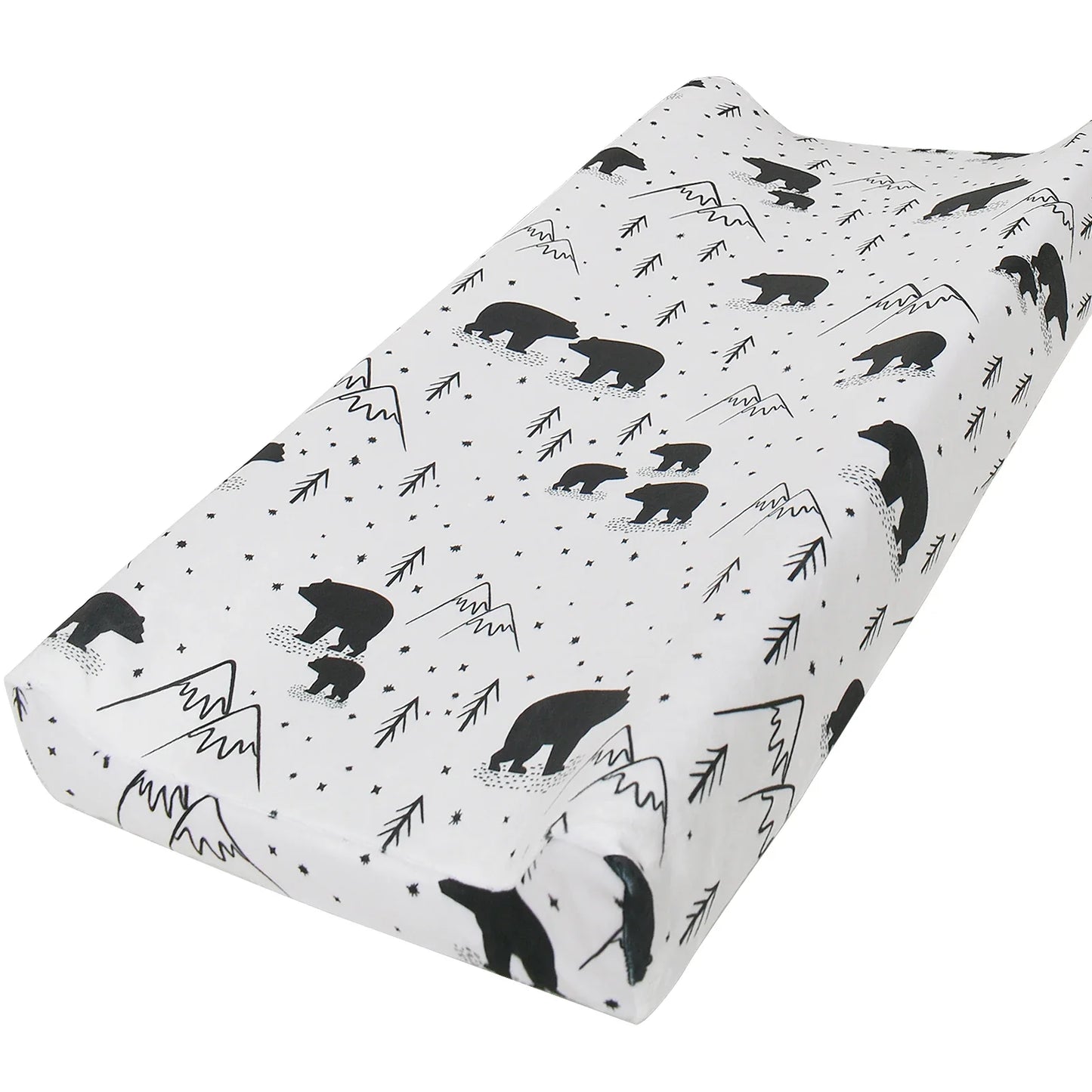 Folded minky changing pad cover, a travel-friendly & soft baby accessory for on-the-go parents