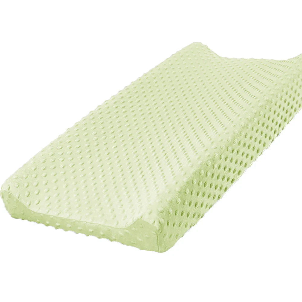 Soft minky portable changing pad, grey with gentle texture, perfect for sensitive skin