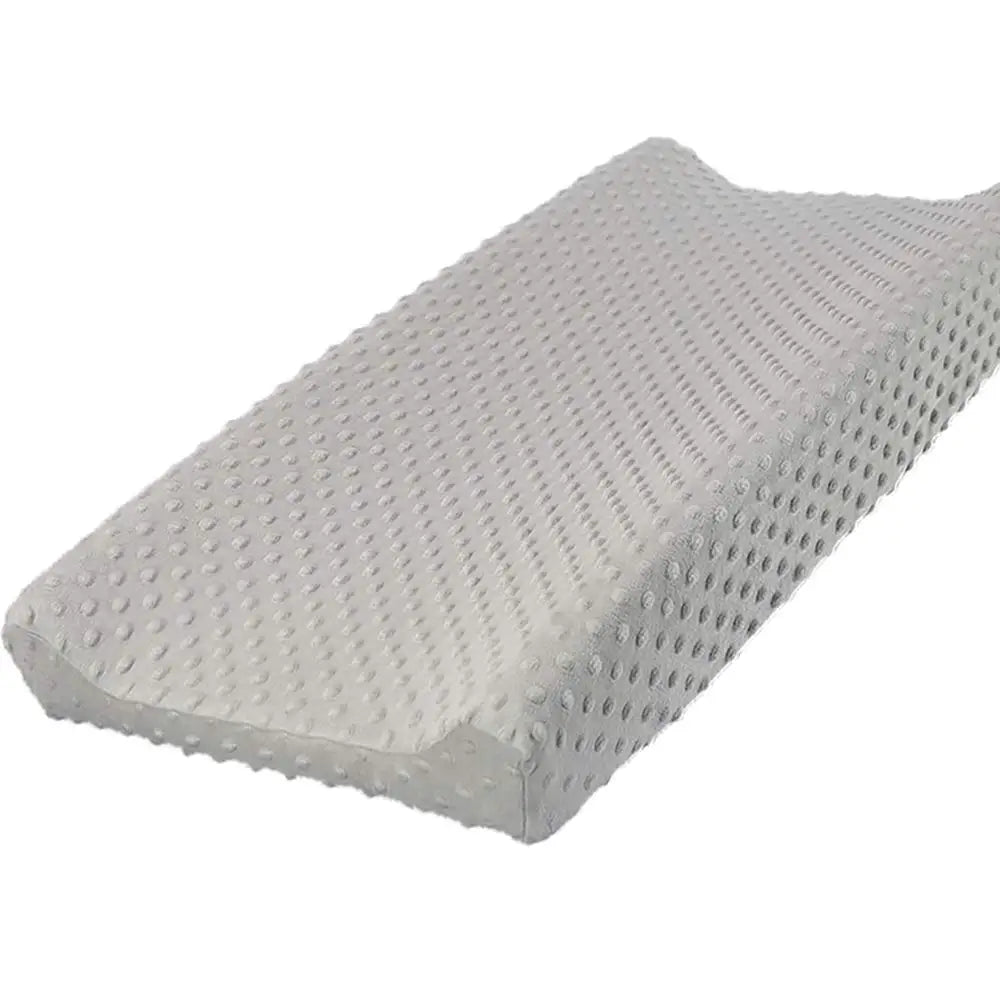 Reusable baby changing mat, grey minky with travel-friendly design, essential care