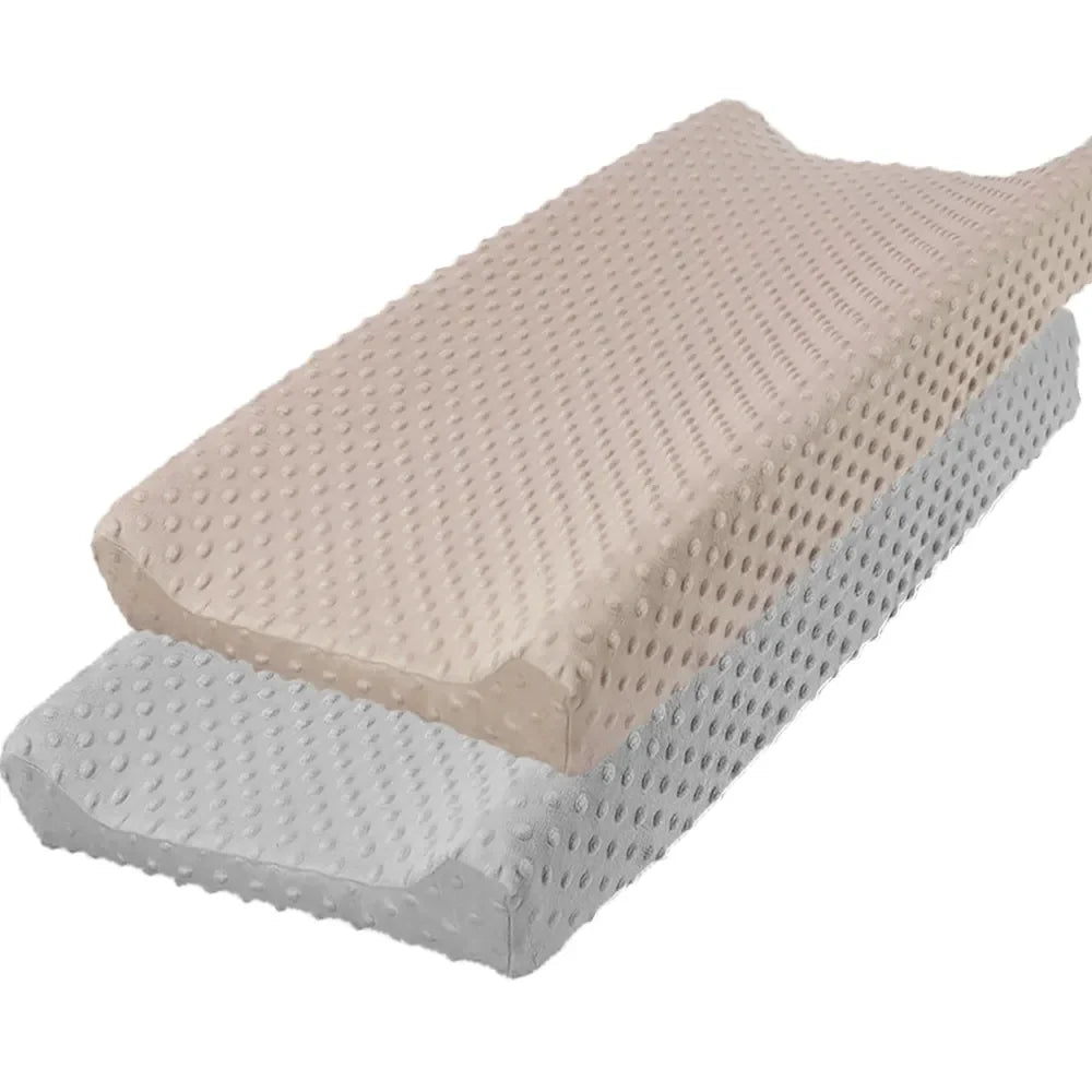 Soft minky fabric changing pad cover, gentle on baby's skin, perfect for daily use