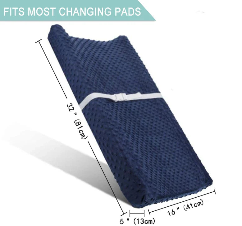 Foldable minky changing pad, grey, comfortable and compact for all your baby needs