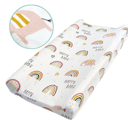 Travel-friendly reusable changing pad cover, soft minky, provides a clean surface