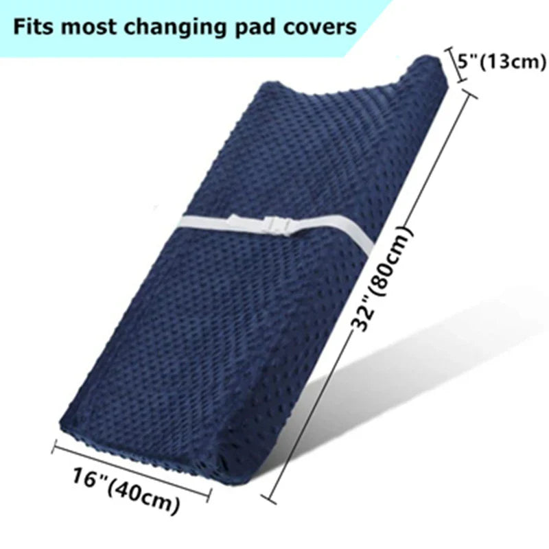 Foldable changing mat with soft minky fabric, reusable & easy to clean, nursery essential