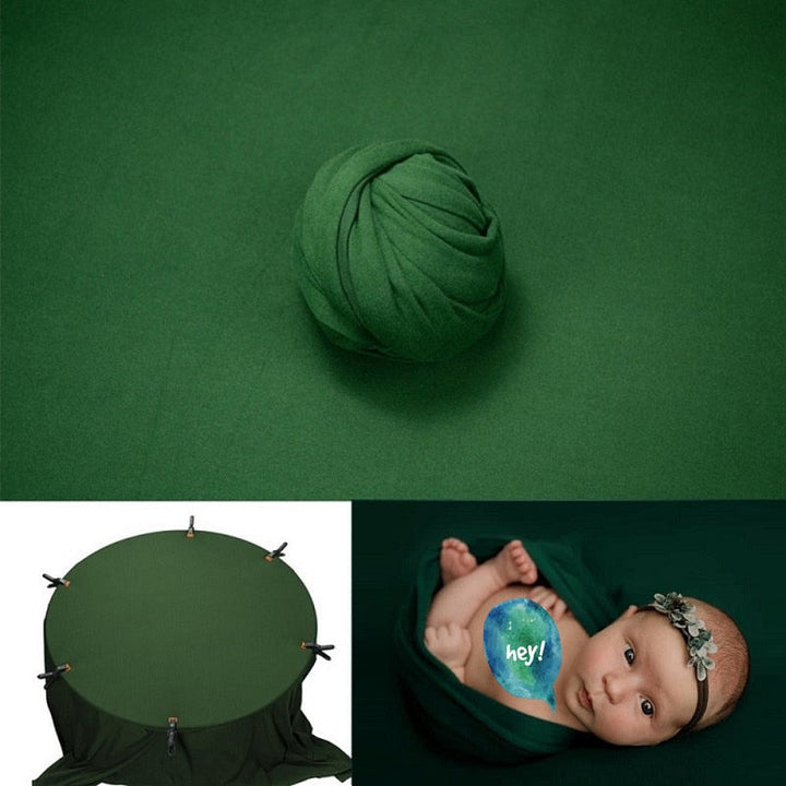 Maternity photoshoot prop: newborn baby wrap and elegant sheer backdrop options