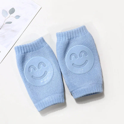 Multi-pack of colorful infant leg warmers, essential baby accessories for crawling safety.
