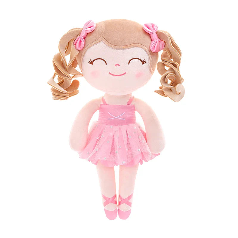 Ballet dancer plush doll, comforting and soft, adorned with a pretty crown and classic pink tutu.