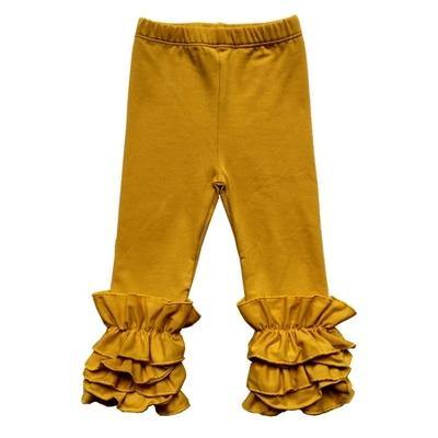 Girls' cotton ruffle leggings in a multipack, showcasing various vibrant colors for toddlers