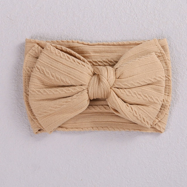 Green elastic bow headband for baby girls, soft and comfortable infant accessory
