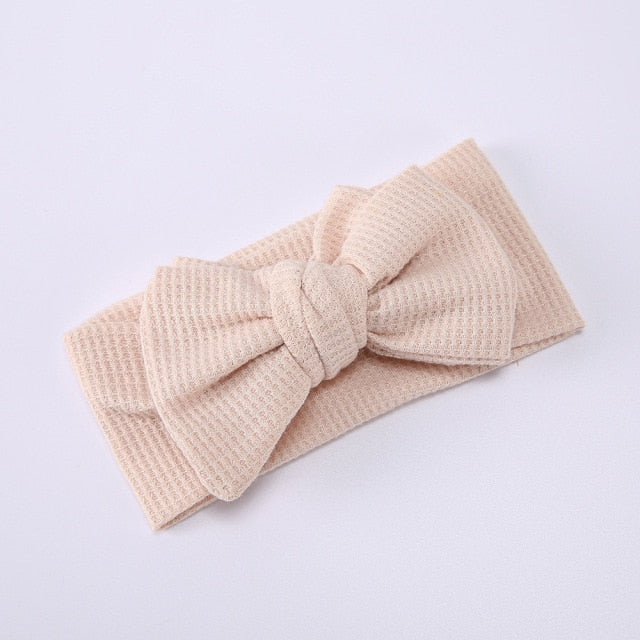 Floral pattern soft elastic bow headband, perfect for baby girl fashion