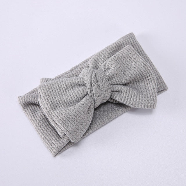 Yellow soft elastic bow headband for baby girls, essential baby hair accessory