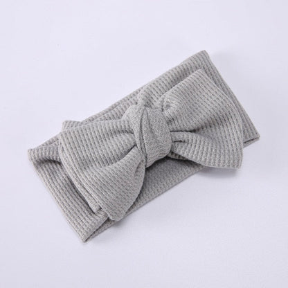 Yellow soft elastic bow headband for baby girls, essential baby hair accessory