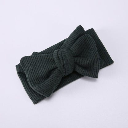 Purple soft elastic bow headband for baby, an adorable baby girl accessory