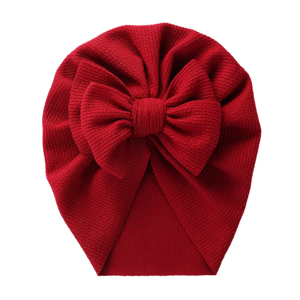 Set of assorted baby topknot turban hats, soft polyester infant headwraps, newborn gifts