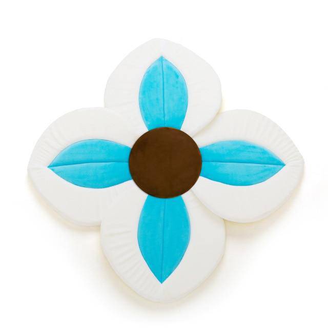 Overhead view of a gray lotus baby bath pad, perfect for securely bathing newborns in kitchen sinks.