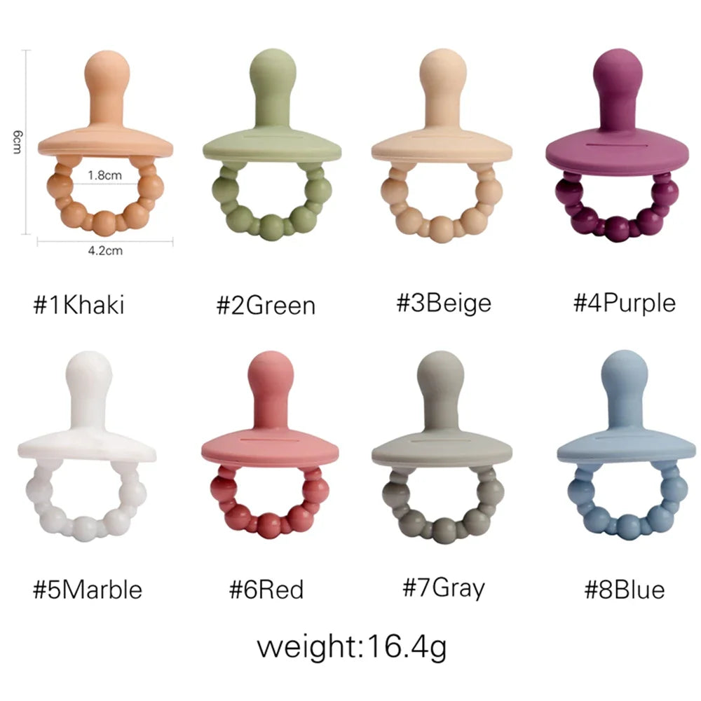 Safe and functional silicone pacifier teether for newborn baby care