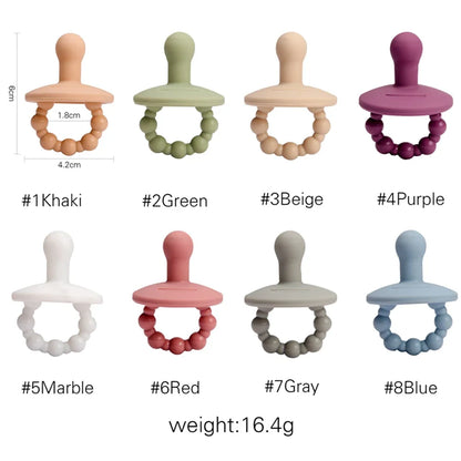 Safe and functional silicone pacifier teether for newborn baby care
