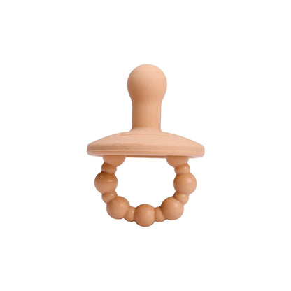 Soft silicone newborn pacifier teether, ideal for soothing baby gums