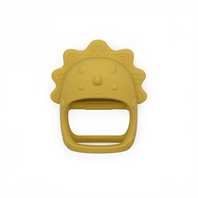 Engaging animal shape silicone baby teether, easy for little hands to hold and chew